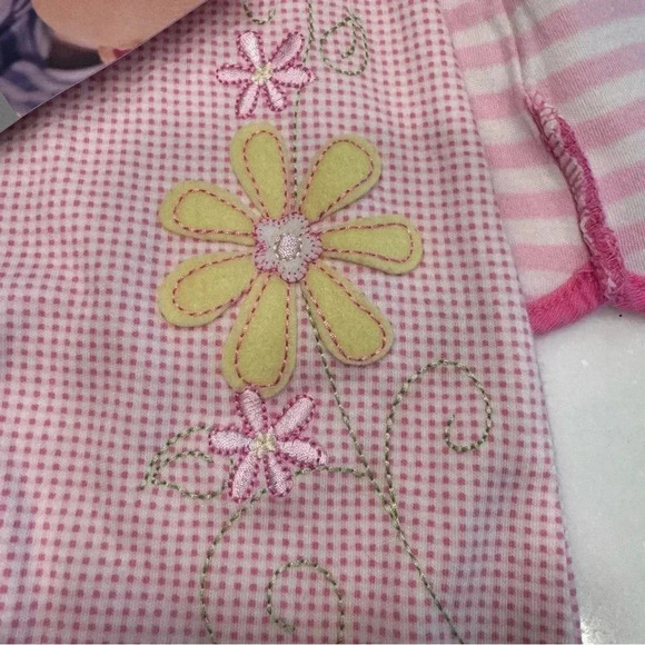 NWT Carters Baby Girls Hoodie And Jumper Bundle Pink W/embroidered Flowers 6-9 M - Picture 11 of 12